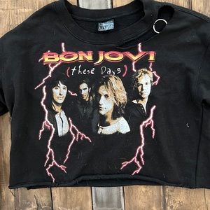 Bon Jovi crop sweater